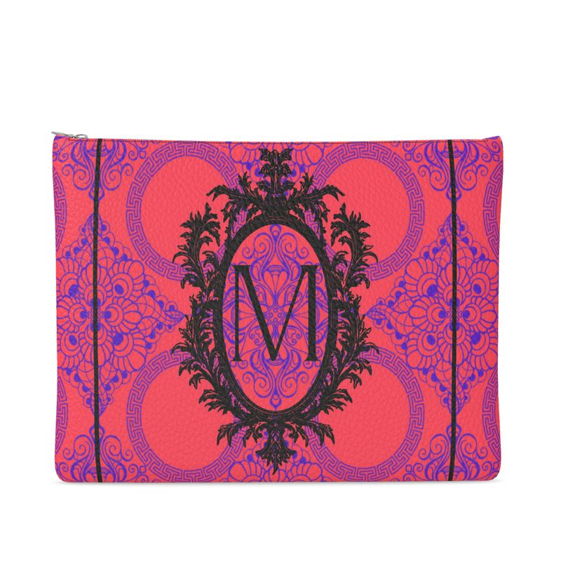 Lady MALEQU Leather  Clutch Bag