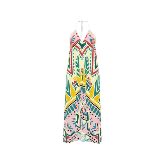 Halterneck backless dress