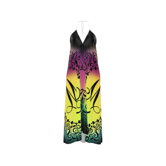 Halterneck backless dress