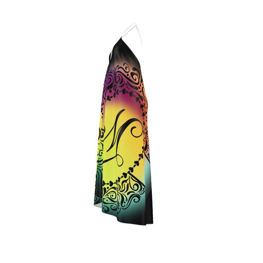 Halterneck backless dress