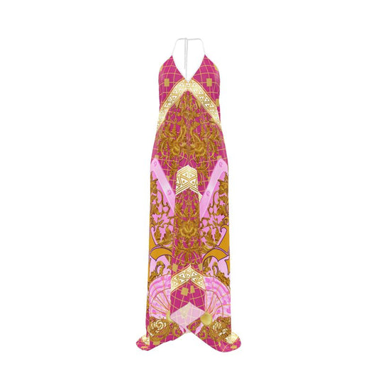 Halterneck backless dress