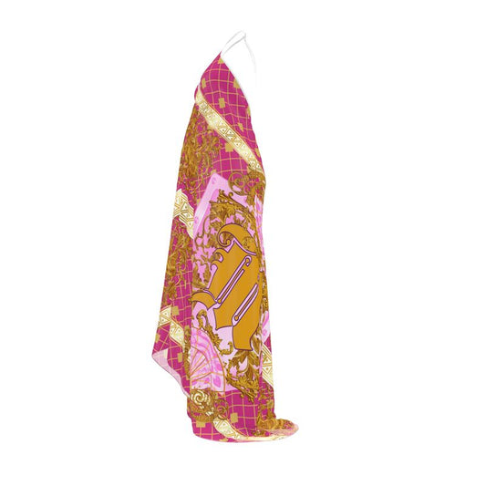 Halterneck backless dress