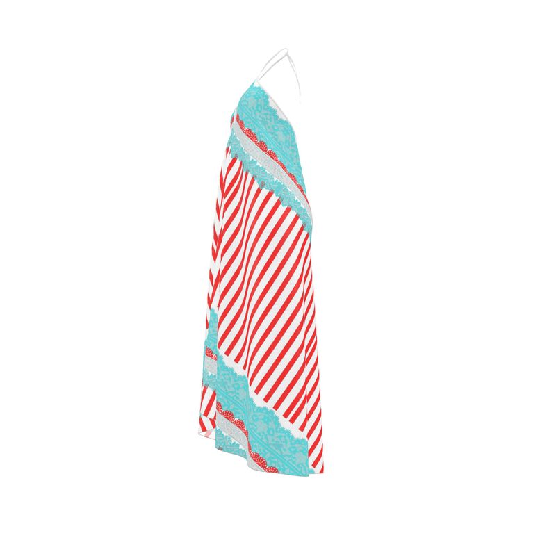 Halterneck backless dress