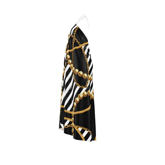 Halterneck backless dress